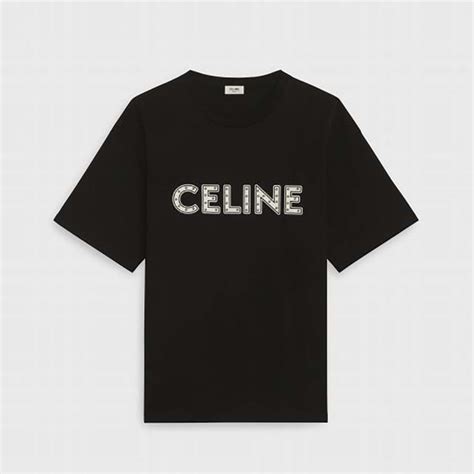 celine paris t shirt black|celine t shirt cheap.